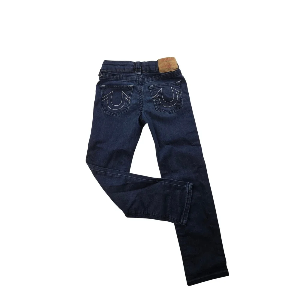 True Religion‎ Geno Relaxed Slim Kids Jeans Dark Wash Blue Size 8